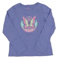 Levandulové tričko s motýlom Primark