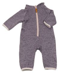 Fialový melírovaný pletený overal Ergee