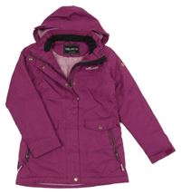 Vínová šusťáková zateplená funkční parka s kapucí TrollKids