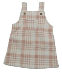 Ružovo-biele kockované fleecové šaty George