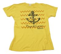 Hořčicové tričko s kotvou