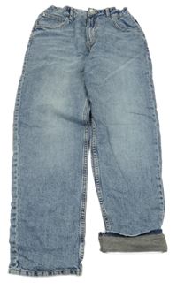 Modré podšité relaxed fit rifle H&M