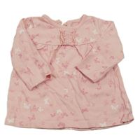 Ružové tričko s motýly George