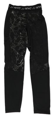 Černé sportovní legíny se vzorem Matalan