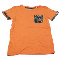 Jahodové tričko s vreckom s listami Dopodopo