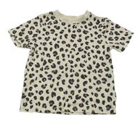 Béžové vzorované tričko H&M