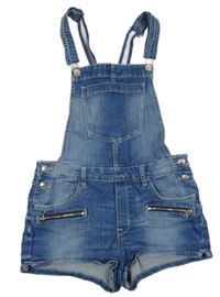 Modré riflové laclové kraťasy se zipy H&M