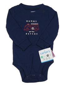Nové - Tmavomodré body s hasičským autem Carter's