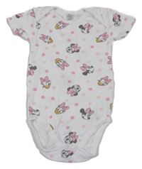 Bílé puntíkaté body s Minnie a Daisy Disney