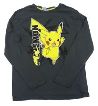 Tmavosivé tričko s Pikachu