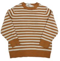 Hnedo-biely pruhovaný sveter H&M