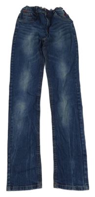 Tmavomodré skinny rifle