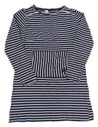 Tmavomodro-bílé pruhované šaty YIGGA