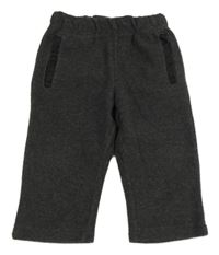 Tmavosivé fleecové tepláky