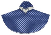 Tmavomodré bodkovaná é nepromokavé pončo s kapucňou Impidimpi
