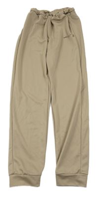 Béžové ľahké teplákové nohavice s nápisom Shein