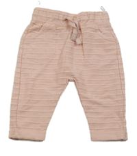 Svetloružové pruhované ľahké tepláky C&A