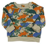 Béžovo-farebná mikina s dinosaurami Lupilu