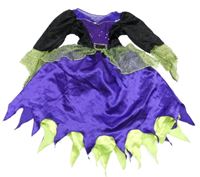 Kostým - fialovo-černé šaty s pavučinami 