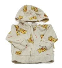 Světlebéžová propínací mikina s Púem a kapucí H&M