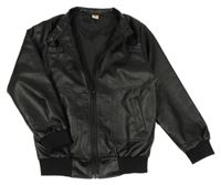 Černá koženková bunda 