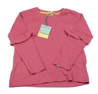 Nové - růžové triko s volánkem 