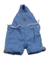 Modré plátěné laclové kraťasy s kapsou obaibi