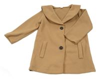 Hnědý kabátek s golierom