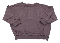 Fialová oversize mikina s nápisom George