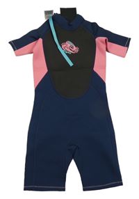 Nové - tmavomodro-černo-růžový neopren Crane