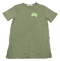 Khaki tričko s ovladačem H&M