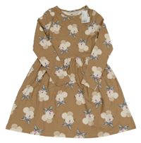 Nové - hnědé šaty s myškami H&M