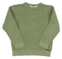 Svetlozelený rebrovaný sveter H&M