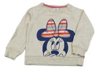 Béžovo-tmavomodro-ružová mikina s Minnie George