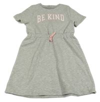 Sivé teplákové šaty s nápisom Primark