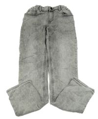 Světlešedé teplákové slim rifle C&A