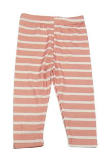 Ružovo-biele pruhované legíny