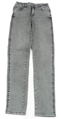 Světlešedé teplákové skinny rifle C&A