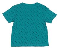 Modrozelené tričko s kaktusy 