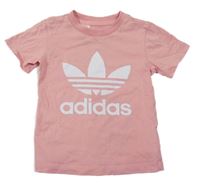Růžové tričko s logem Adidas