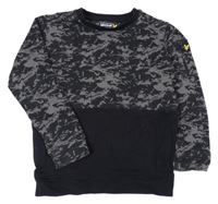 Černo-šedá vzorovaná mikina Lyle&Scott