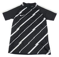 Černo-bílé sportovní tričko s blesky Nike