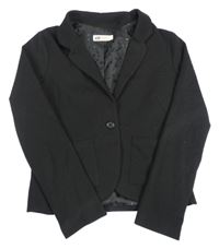 Černé teplákové podšité crop sako H&M