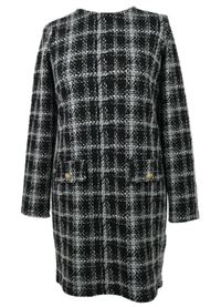 Dámské černo-bílé kostkované pletené šaty New Look 