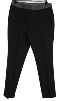 Dámske čierno-sivé nohavice s pukmi zn. South