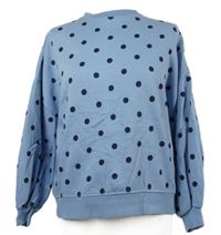 Dámská světlemodrá puntíkovaná mikina F&F