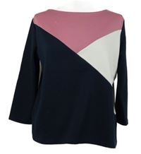 Dámské tmavomodro-růžovo-bílé mikinotriko Gina Benotti