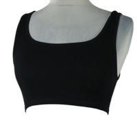 Dámsky čierny rebrovaný crop top Primark