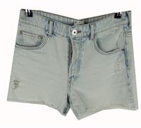 Dámské světlemodré riflové roztřepené kraťasy s prošoupáním H&M