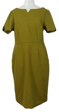 Dámske olivové vzorované šaty TU